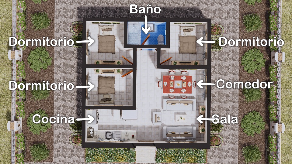 distribucion casa planos CS1P k32