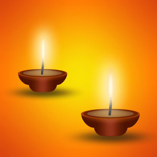 Vector gratis de dos candelas o velas cafes muy pequenas