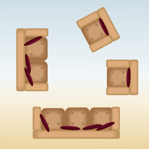 Vector gratis de un juego de mubles de sala