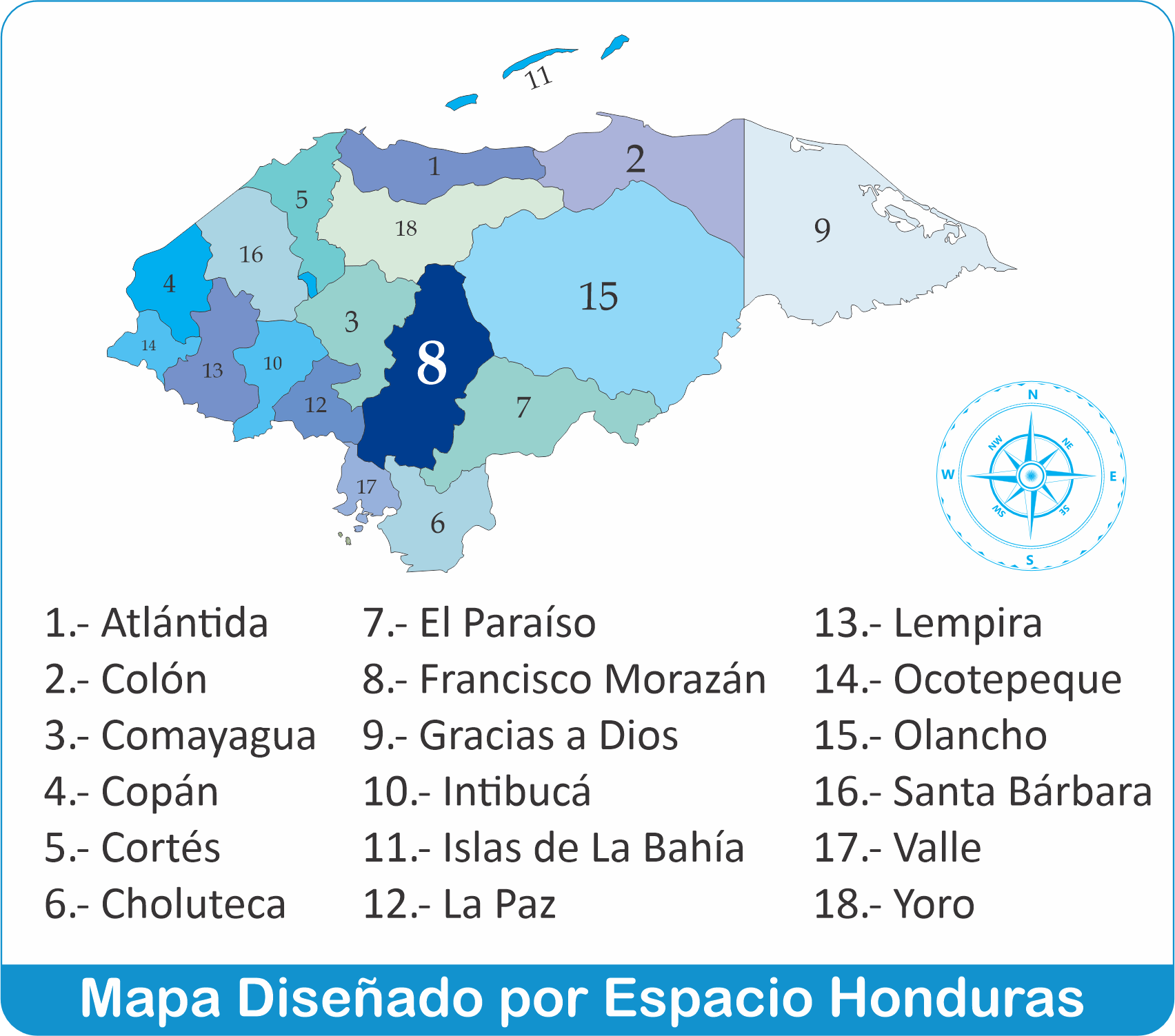 Mapa Nacional Honduras 3